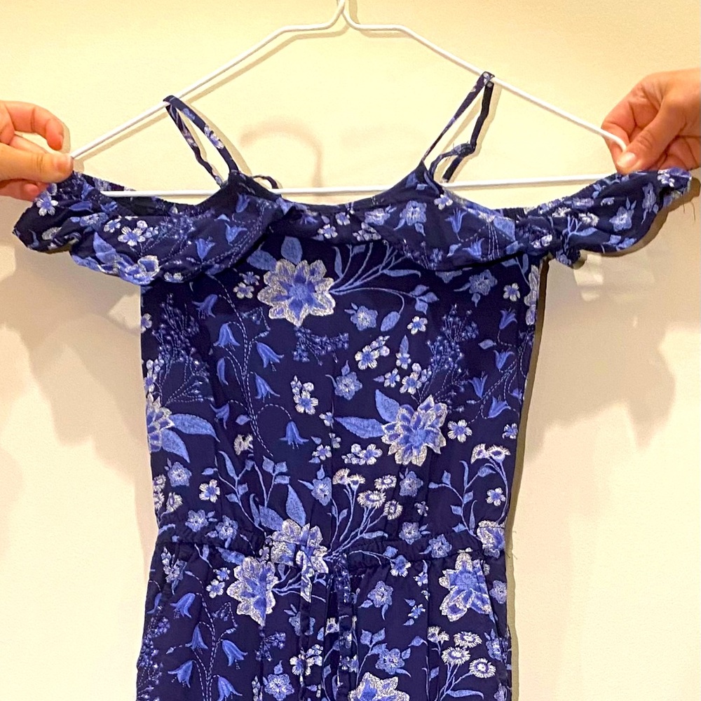 blue floral jumper